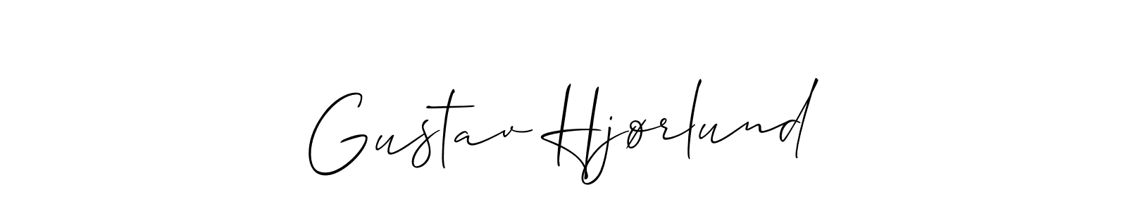 Best and Professional Signature Style for Gustav Hjørlund. Allison_Script Best Signature Style Collection. Gustav Hjørlund signature style 2 images and pictures png