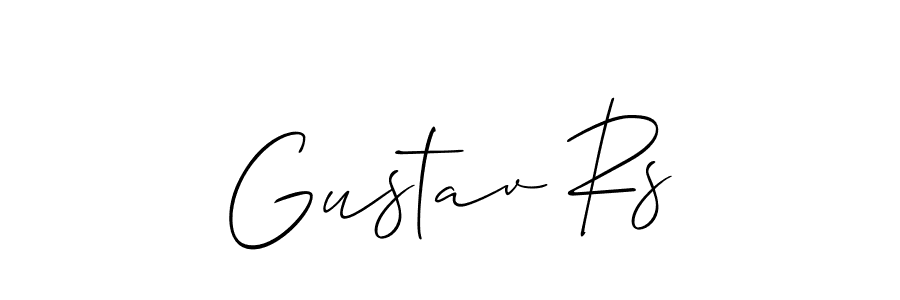 if you are searching for the best signature style for your name Gustav Rs. so please give up your signature search. here we have designed multiple signature styles  using Allison_Script. Gustav Rs signature style 2 images and pictures png