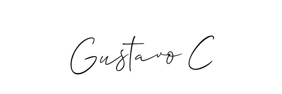 Best and Professional Signature Style for Gustavo C. Allison_Script Best Signature Style Collection. Gustavo C signature style 2 images and pictures png