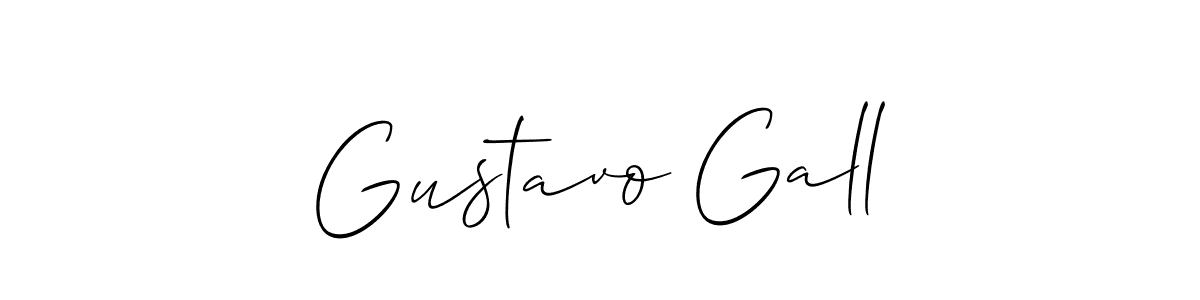 Make a beautiful signature design for name Gustavo Gall. With this signature (Allison_Script) style, you can create a handwritten signature for free. Gustavo Gall signature style 2 images and pictures png