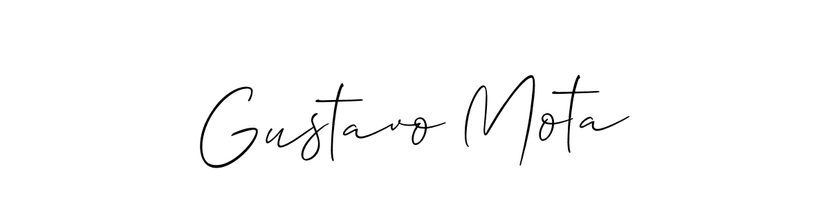 Make a beautiful signature design for name Gustavo Mota. With this signature (Allison_Script) style, you can create a handwritten signature for free. Gustavo Mota signature style 2 images and pictures png