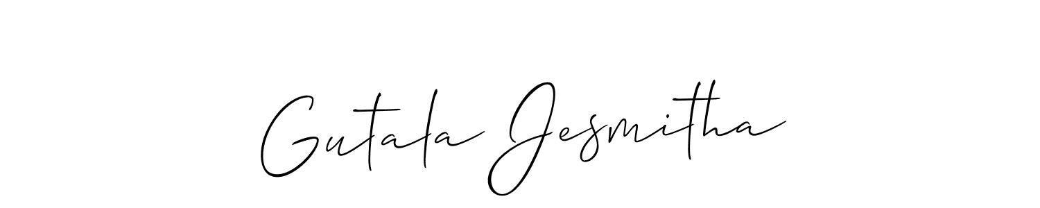 Best and Professional Signature Style for Gutala Jesmitha. Allison_Script Best Signature Style Collection. Gutala Jesmitha signature style 2 images and pictures png