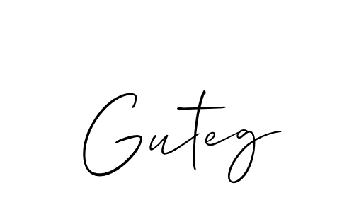 Once you've used our free online signature maker to create your best signature Allison_Script style, it's time to enjoy all of the benefits that Guteg name signing documents. Guteg signature style 2 images and pictures png