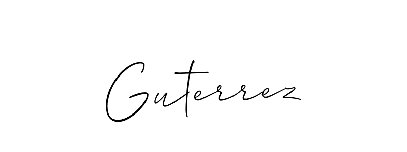 Make a beautiful signature design for name Guterrez. With this signature (Allison_Script) style, you can create a handwritten signature for free. Guterrez signature style 2 images and pictures png