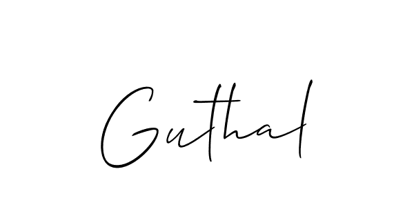 Guthal stylish signature style. Best Handwritten Sign (Allison_Script) for my name. Handwritten Signature Collection Ideas for my name Guthal. Guthal signature style 2 images and pictures png