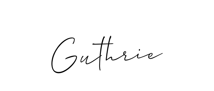 Make a short Guthrie signature style. Manage your documents anywhere anytime using Allison_Script. Create and add eSignatures, submit forms, share and send files easily. Guthrie signature style 2 images and pictures png