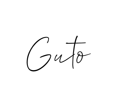 Similarly Allison_Script is the best handwritten signature design. Signature creator online .You can use it as an online autograph creator for name Guto. Guto signature style 2 images and pictures png