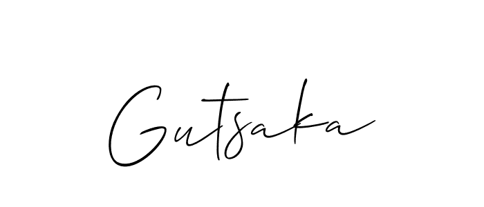 How to make Gutsaka signature? Allison_Script is a professional autograph style. Create handwritten signature for Gutsaka name. Gutsaka signature style 2 images and pictures png