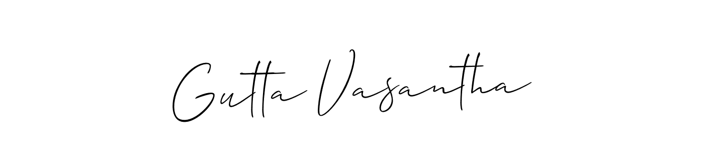 Design your own signature with our free online signature maker. With this signature software, you can create a handwritten (Allison_Script) signature for name Gutta Vasantha. Gutta Vasantha signature style 2 images and pictures png