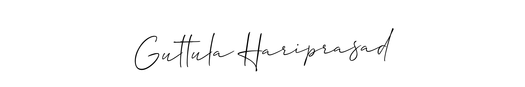Also You can easily find your signature by using the search form. We will create Guttula Hariprasad name handwritten signature images for you free of cost using Allison_Script sign style. Guttula Hariprasad signature style 2 images and pictures png