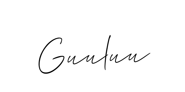 Best and Professional Signature Style for Guuluu. Allison_Script Best Signature Style Collection. Guuluu signature style 2 images and pictures png