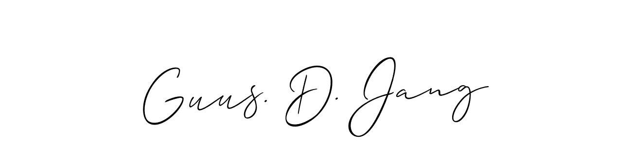 if you are searching for the best signature style for your name Guus. D. Jang. so please give up your signature search. here we have designed multiple signature styles  using Allison_Script. Guus. D. Jang signature style 2 images and pictures png