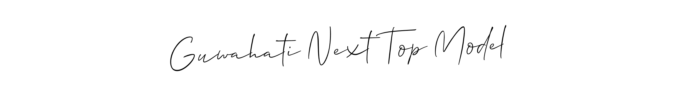 Create a beautiful signature design for name Guwahati Next Top Model. With this signature (Allison_Script) fonts, you can make a handwritten signature for free. Guwahati Next Top Model signature style 2 images and pictures png