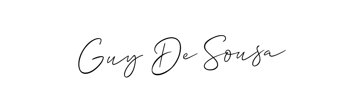 You should practise on your own different ways (Allison_Script) to write your name (Guy De Sousa) in signature. don't let someone else do it for you. Guy De Sousa signature style 2 images and pictures png