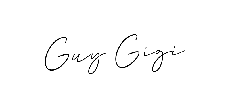 It looks lik you need a new signature style for name Guy Gigi. Design unique handwritten (Allison_Script) signature with our free signature maker in just a few clicks. Guy Gigi signature style 2 images and pictures png