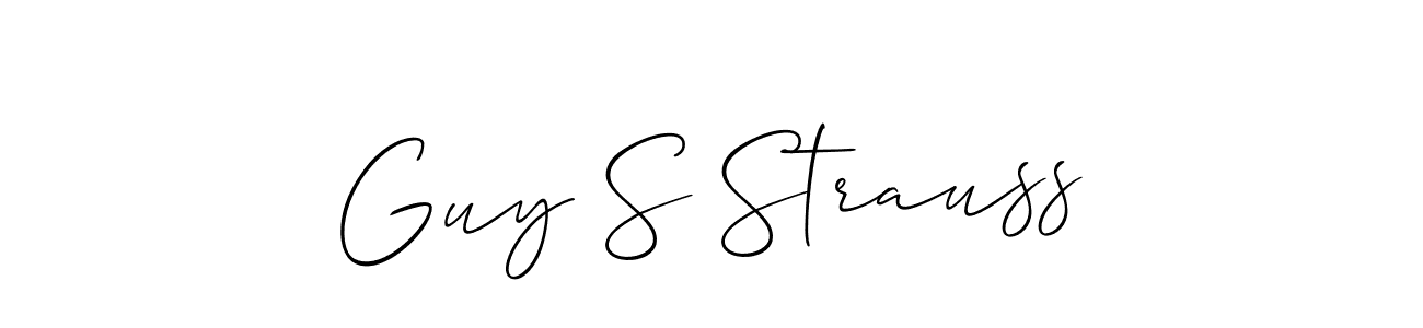 How to make Guy S Strauss name signature. Use Allison_Script style for creating short signs online. This is the latest handwritten sign. Guy S Strauss signature style 2 images and pictures png