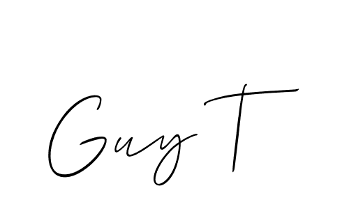 Guy T stylish signature style. Best Handwritten Sign (Allison_Script) for my name. Handwritten Signature Collection Ideas for my name Guy T. Guy T signature style 2 images and pictures png