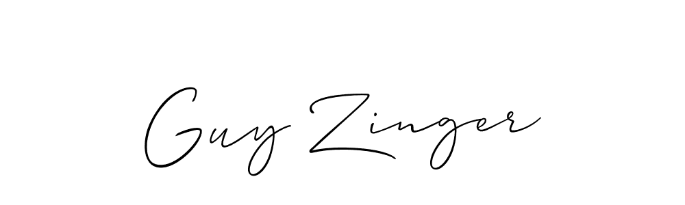 Allison_Script is a professional signature style that is perfect for those who want to add a touch of class to their signature. It is also a great choice for those who want to make their signature more unique. Get Guy Zinger name to fancy signature for free. Guy Zinger signature style 2 images and pictures png