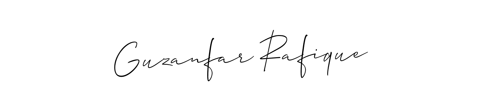 How to make Guzanfar Rafique signature? Allison_Script is a professional autograph style. Create handwritten signature for Guzanfar Rafique name. Guzanfar Rafique signature style 2 images and pictures png