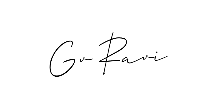 Similarly Allison_Script is the best handwritten signature design. Signature creator online .You can use it as an online autograph creator for name Gv Ravi. Gv Ravi signature style 2 images and pictures png
