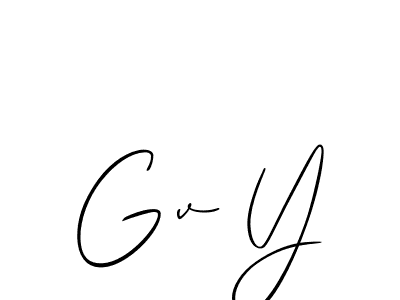 Make a beautiful signature design for name Gv Y. Use this online signature maker to create a handwritten signature for free. Gv Y signature style 2 images and pictures png