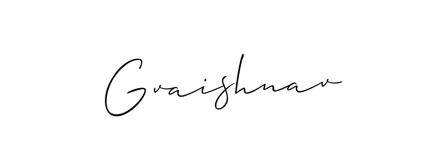 Gvaishnav stylish signature style. Best Handwritten Sign (Allison_Script) for my name. Handwritten Signature Collection Ideas for my name Gvaishnav. Gvaishnav signature style 2 images and pictures png