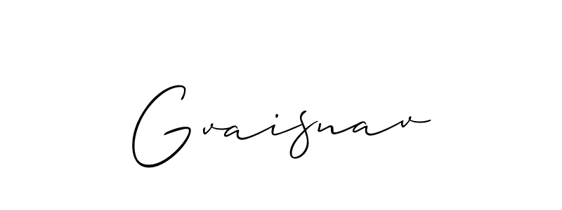 Make a beautiful signature design for name Gvaisnav. With this signature (Allison_Script) style, you can create a handwritten signature for free. Gvaisnav signature style 2 images and pictures png
