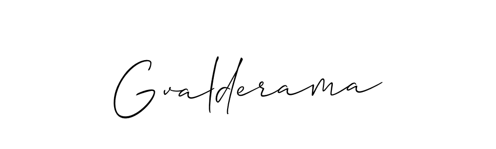 Design your own signature with our free online signature maker. With this signature software, you can create a handwritten (Allison_Script) signature for name Gvalderama. Gvalderama signature style 2 images and pictures png