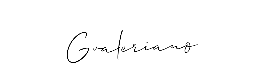 Design your own signature with our free online signature maker. With this signature software, you can create a handwritten (Allison_Script) signature for name Gvaleriano. Gvaleriano signature style 2 images and pictures png