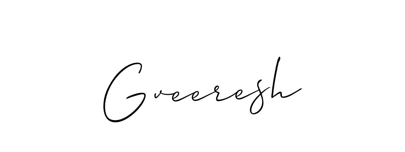 Allison_Script is a professional signature style that is perfect for those who want to add a touch of class to their signature. It is also a great choice for those who want to make their signature more unique. Get Gveeresh name to fancy signature for free. Gveeresh signature style 2 images and pictures png