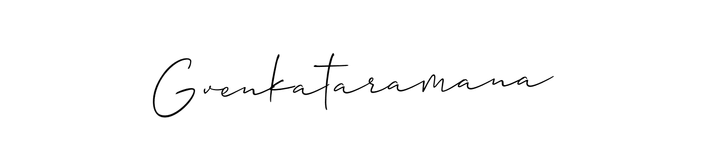 It looks lik you need a new signature style for name Gvenkataramana. Design unique handwritten (Allison_Script) signature with our free signature maker in just a few clicks. Gvenkataramana signature style 2 images and pictures png