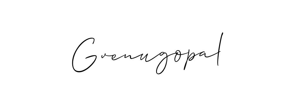 Use a signature maker to create a handwritten signature online. With this signature software, you can design (Allison_Script) your own signature for name Gvenugopal. Gvenugopal signature style 2 images and pictures png