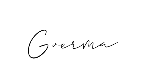 Design your own signature with our free online signature maker. With this signature software, you can create a handwritten (Allison_Script) signature for name Gverma. Gverma signature style 2 images and pictures png