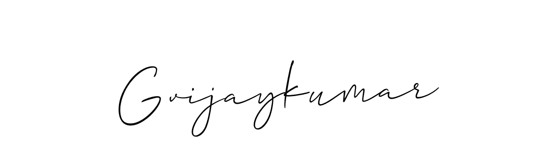 Use a signature maker to create a handwritten signature online. With this signature software, you can design (Allison_Script) your own signature for name Gvijaykumar. Gvijaykumar signature style 2 images and pictures png