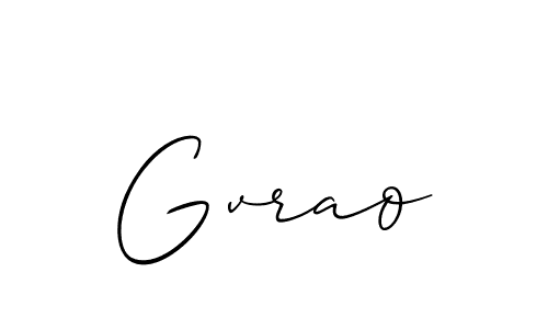 The best way (Allison_Script) to make a short signature is to pick only two or three words in your name. The name Gvrao include a total of six letters. For converting this name. Gvrao signature style 2 images and pictures png