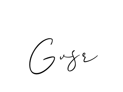 It looks lik you need a new signature style for name Gvsr. Design unique handwritten (Allison_Script) signature with our free signature maker in just a few clicks. Gvsr signature style 2 images and pictures png