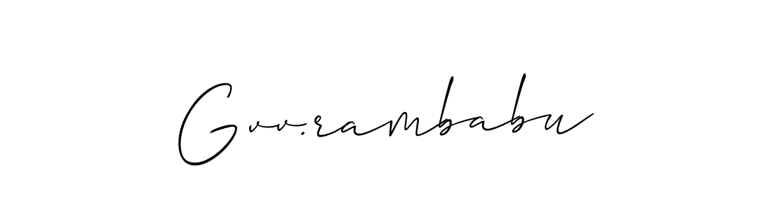It looks lik you need a new signature style for name Gvv.rambabu. Design unique handwritten (Allison_Script) signature with our free signature maker in just a few clicks. Gvv.rambabu signature style 2 images and pictures png