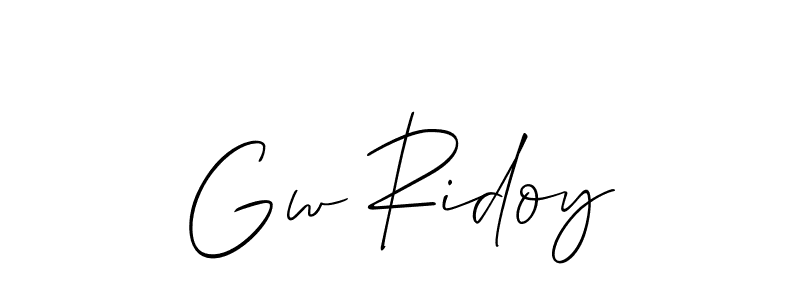 It looks lik you need a new signature style for name Gw Ridoy. Design unique handwritten (Allison_Script) signature with our free signature maker in just a few clicks. Gw Ridoy signature style 2 images and pictures png