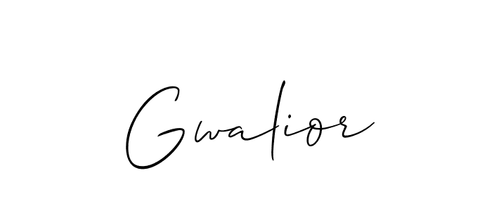 Also You can easily find your signature by using the search form. We will create Gwalior name handwritten signature images for you free of cost using Allison_Script sign style. Gwalior signature style 2 images and pictures png
