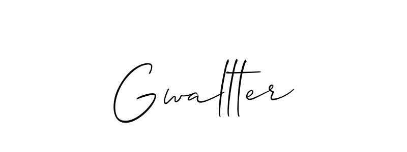 How to make Gwallter signature? Allison_Script is a professional autograph style. Create handwritten signature for Gwallter name. Gwallter signature style 2 images and pictures png