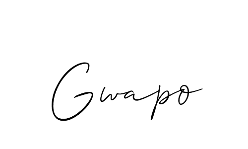 How to make Gwapo signature? Allison_Script is a professional autograph style. Create handwritten signature for Gwapo name. Gwapo signature style 2 images and pictures png
