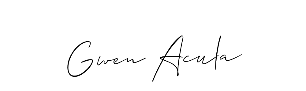Gwen Acula stylish signature style. Best Handwritten Sign (Allison_Script) for my name. Handwritten Signature Collection Ideas for my name Gwen Acula. Gwen Acula signature style 2 images and pictures png