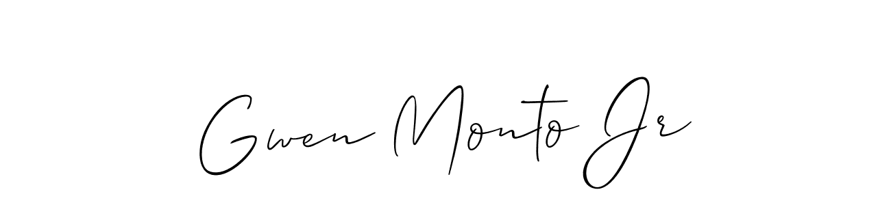 Similarly Allison_Script is the best handwritten signature design. Signature creator online .You can use it as an online autograph creator for name Gwen Monto Jr. Gwen Monto Jr signature style 2 images and pictures png