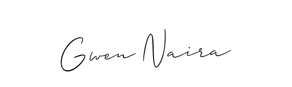 How to make Gwen Naira signature? Allison_Script is a professional autograph style. Create handwritten signature for Gwen Naira name. Gwen Naira signature style 2 images and pictures png