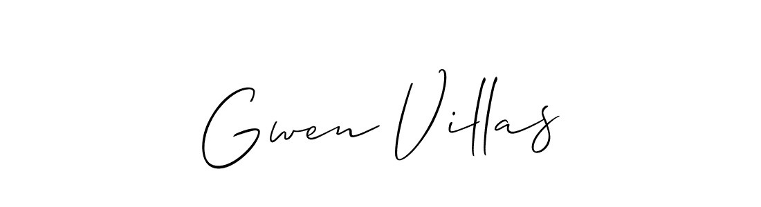 It looks lik you need a new signature style for name Gwen Villas. Design unique handwritten (Allison_Script) signature with our free signature maker in just a few clicks. Gwen Villas signature style 2 images and pictures png