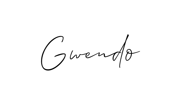 Allison_Script is a professional signature style that is perfect for those who want to add a touch of class to their signature. It is also a great choice for those who want to make their signature more unique. Get Gwendo name to fancy signature for free. Gwendo signature style 2 images and pictures png
