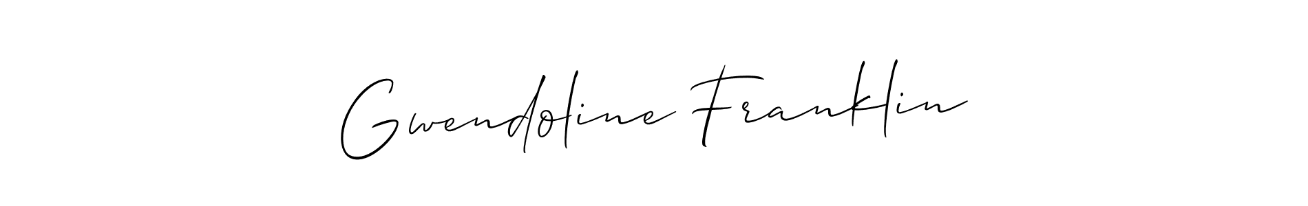 Make a beautiful signature design for name Gwendoline Franklin. With this signature (Allison_Script) style, you can create a handwritten signature for free. Gwendoline Franklin signature style 2 images and pictures png