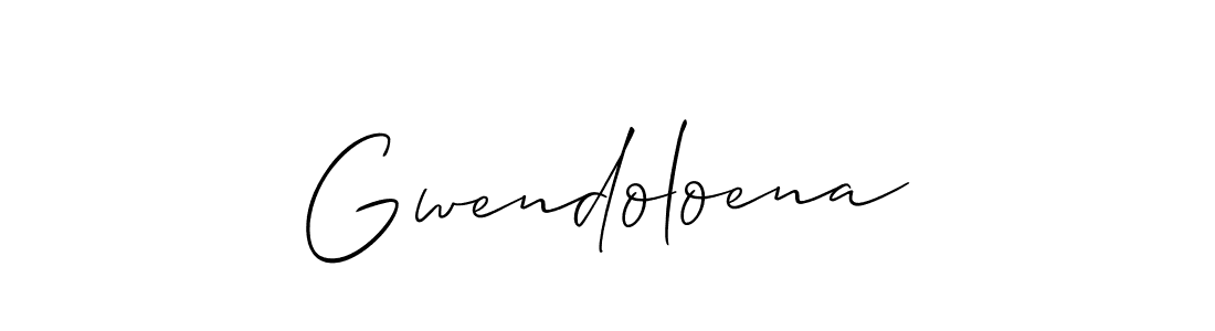 How to make Gwendoloena name signature. Use Allison_Script style for creating short signs online. This is the latest handwritten sign. Gwendoloena signature style 2 images and pictures png