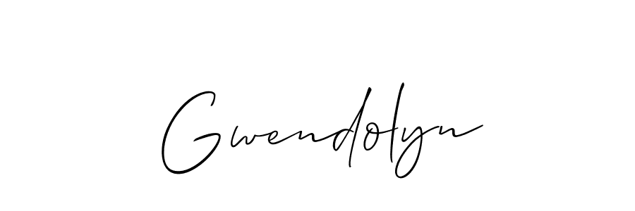 Make a beautiful signature design for name Gwendolyn. With this signature (Allison_Script) style, you can create a handwritten signature for free. Gwendolyn signature style 2 images and pictures png