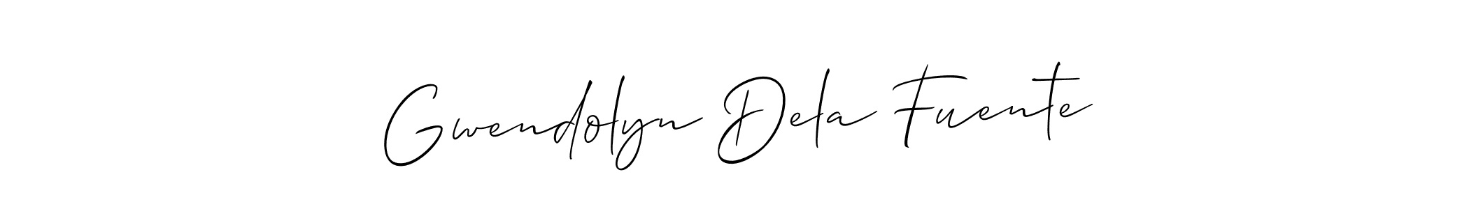 Use a signature maker to create a handwritten signature online. With this signature software, you can design (Allison_Script) your own signature for name Gwendolyn Dela Fuente. Gwendolyn Dela Fuente signature style 2 images and pictures png